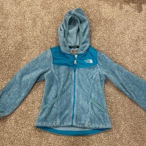 The North Face full zip fleece girls size small